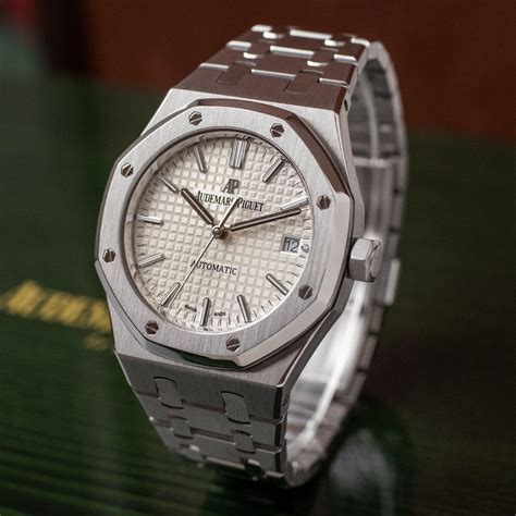 audemars piguet royal oak white dial on wrisr|ap royal oak mm price.